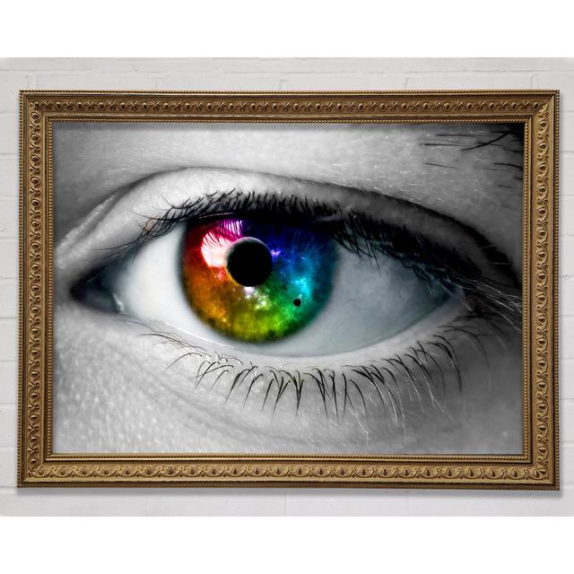 Rainbow Eye - Print Ebern Designs Size: 29.7cm H x 42cm W x 3cm D on Productcaster.