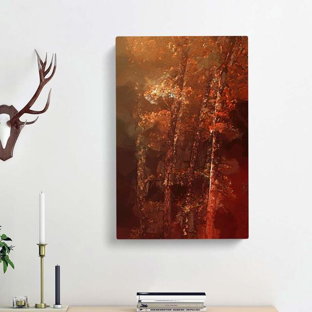 Trees of Autumn in Abstract - Wrapped Canvas Graphic Art Print East Urban Home Size: 50cm H x 35cm W x 3cm D on Productcaster.