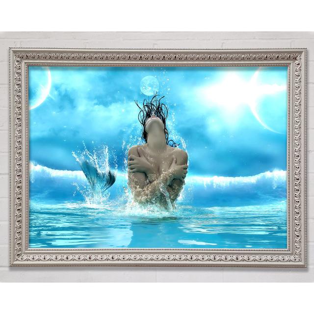 Mermaid Fantasy Girl - Single Picture Frame Art Prints Bright Star Size: 100cm H x 141.4cm W on Productcaster.