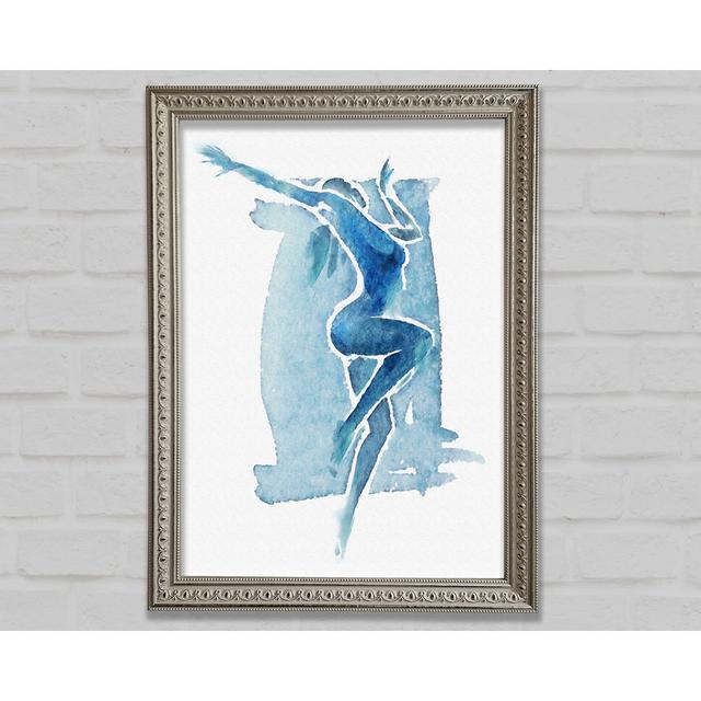 Contemporary Movement 10 Framed Print Ivy Bronx Format: Silver Framed Paper, Size: 84.1cm H x 59.7cm W x 3cm D, Colour: Blue on Productcaster.