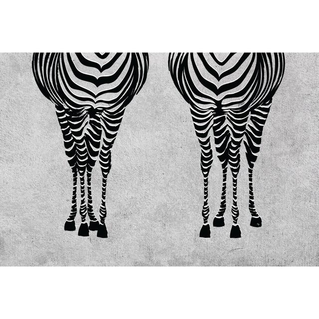 Zebras by Martina Paplova - Wrapped Canvas Art Prints Latitude Vive Size: 30cm H x 46cm W on Productcaster.