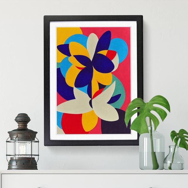 Magnolia Flower Abstract - Print ClassicLiving Size: 64cm H x 46cm W x 2cm D, Frame Option: Black on Productcaster.