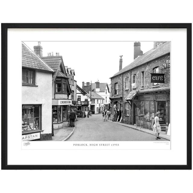 'Porlock, High Street C1955' - Picture Frame Photograph Print on Paper The Francis Frith Collection Size: 28cm H x 36cm W x 2.3cm D on Productcaster.