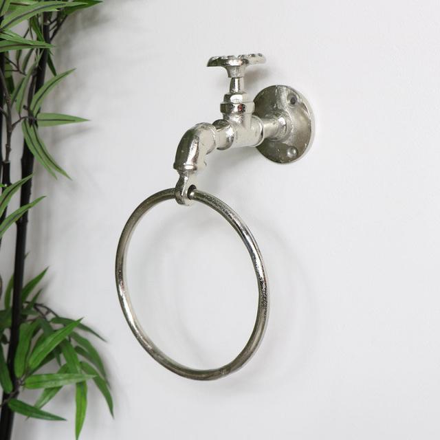 East Towel Ring Belfry Bathroom Size: 15cm H x 17cm W x 18cm D, Finish: Silver on Productcaster.