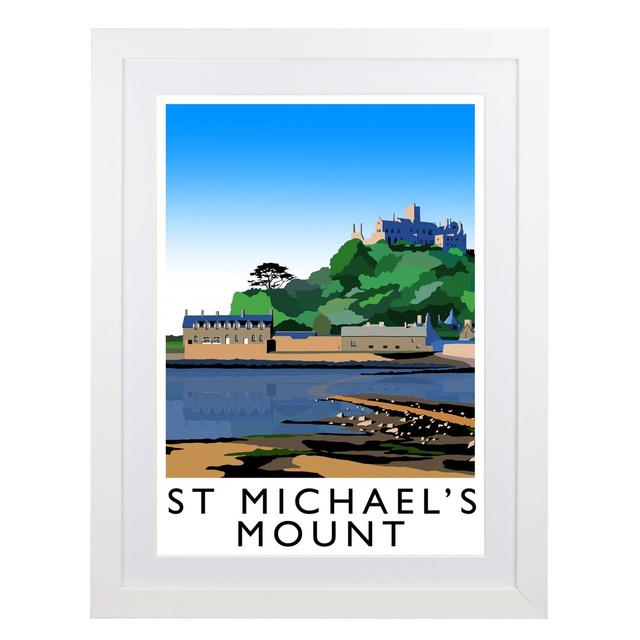 'St Michaels Mount' by Richard O'Neil - Graphic Art Print on Paper East Urban Home Format: White Wood Frame, Size: 54 cm H x 44 cm W x 2.2 cm D on Productcaster.