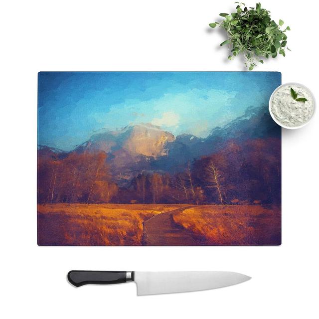 Glass Mountain Path in Abstract Chopping Board East Urban Home Size: 39 cm W x 28.5 cm L on Productcaster.