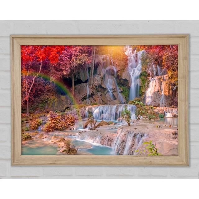 Rainbow Waterfall Woods - Print Union Rustic Size: 84.1cm H x 118.9cm W x 1.5cm D on Productcaster.