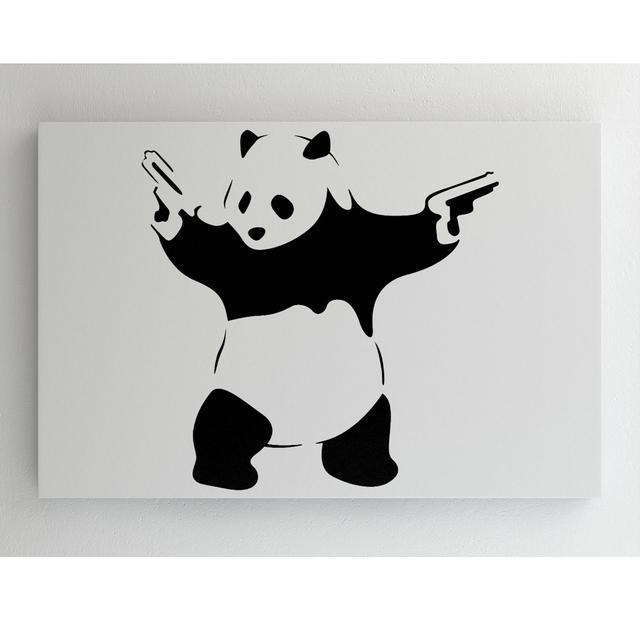 Panda Guns - Druck ohne Rahmen auf Leinwand ClassicLiving Größe: 78,7 cm H x 121,7 cm B on Productcaster.