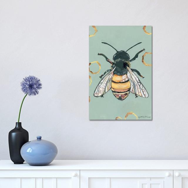 Bee - Print on Canvas August Grove Size: 45.72cm H x 30.48cm W x 1.91cm D, Format: Wrapped Canvas on Productcaster.