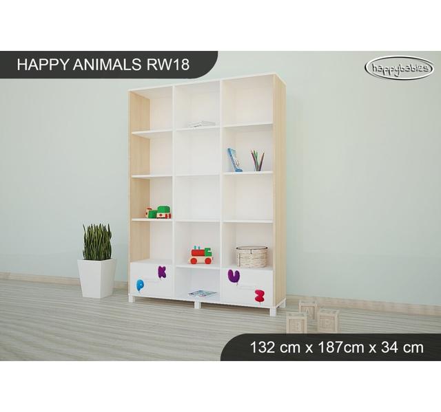 187cm H X 132cm W Kids Bookcase Happy Babies Colour: Light Pear on Productcaster.