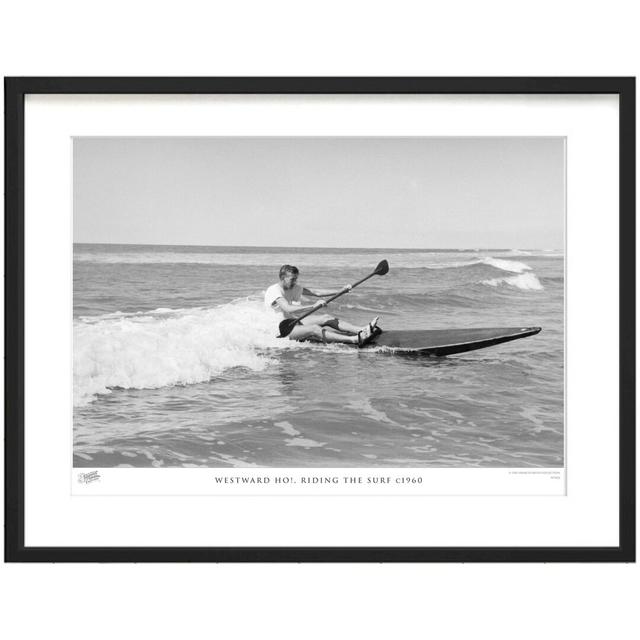 Westward Ho!, Riding The Surf C1960 by Francis Frith - Single Picture Frame Print The Francis Frith Collection Size: 40cm H x 50cm W x 2.3cm D on Productcaster.