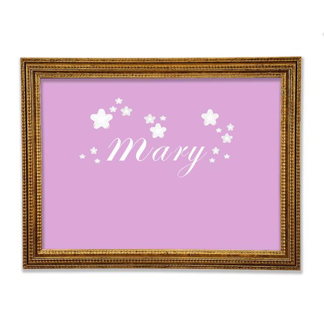 Girls Room Quote Your Name In Stars Framed Print Happy Larry Colour: Pink, Size: 59.7cm H x 84.1cm W x 3cm D on Productcaster.