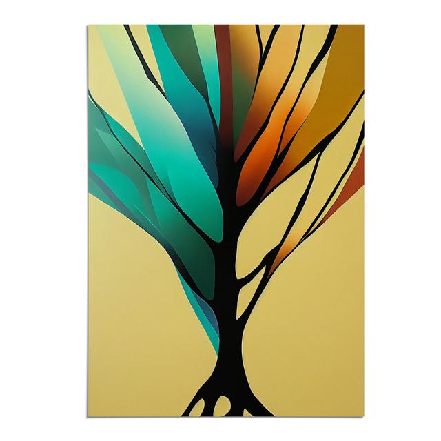 Abstract Vibrant Tree No.2 - Print Metro Lane Size: 59.4cm H x 42cm W, Matte Colour: No Matte, Format: Paper on Productcaster.