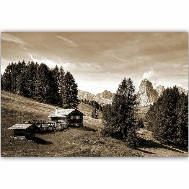 'Cabin in the Mountains 1' - Wrapped Canvas Photograph Print Alpen Home Size: 80cm H x 120cm W on Productcaster.