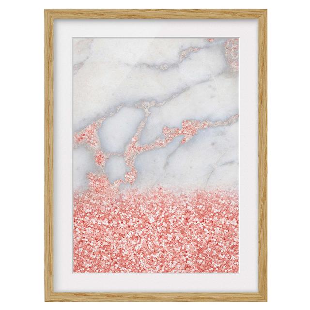 Mamoroptik with Pink Confetti - Picture Frame Graphic Art Canora Grey Size: 70cm H x 50cm W x 2cm D, Frame Option: Brown on Productcaster.