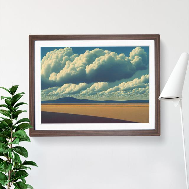 Charismatic Clouds - Picture Frame Graphic Art 17 Stories Size: 34cm H x 46cm W x 2cm D, Frame Colour: Walnut on Productcaster.