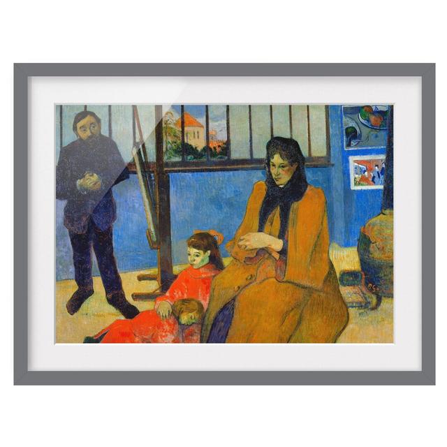 The Schuffenecker Family by Paul Gauguin - Picture Frame Art Print on Paper East Urban Home Frame Options: Matt grey, Size: 40cm H x 55cm W on Productcaster.