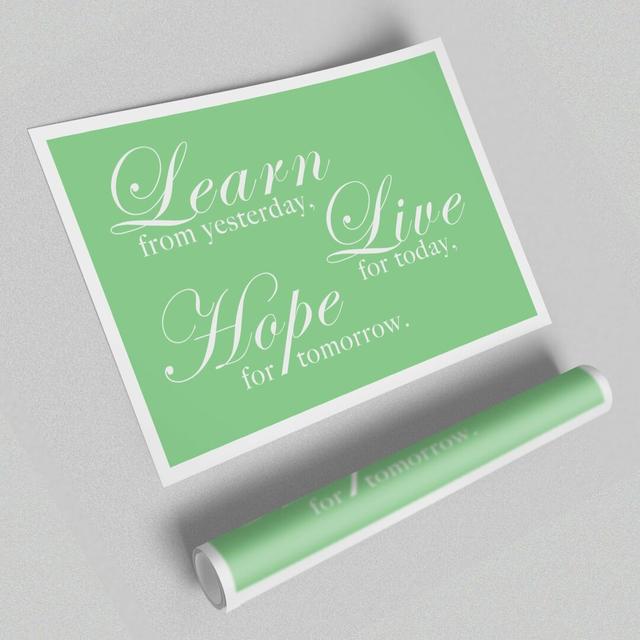 Learn Live Hope - Typography Print on Paper East Urban Home Size: 84.1 cm H x 118.9 cm W on Productcaster.