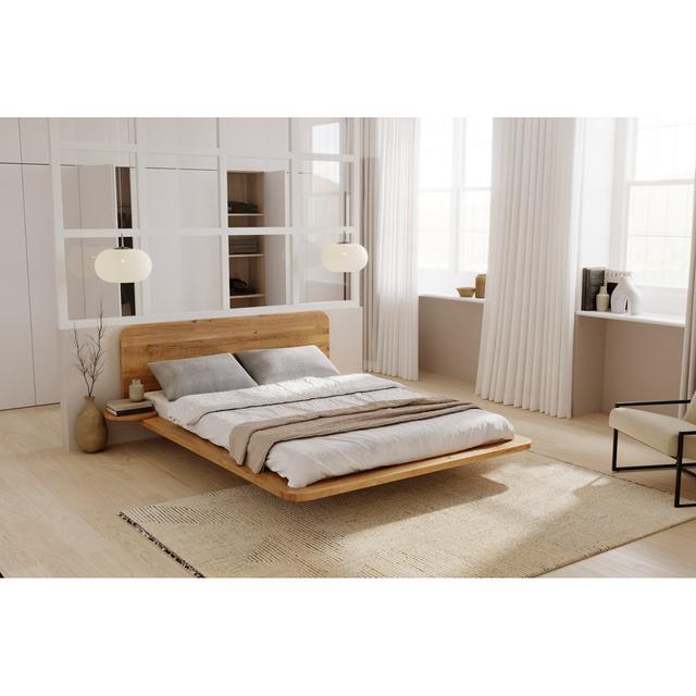 Iyanna Bed Mikado Living Colour: Natural Varnish, Size: European Kingsize (160 x 200 cm) on Productcaster.