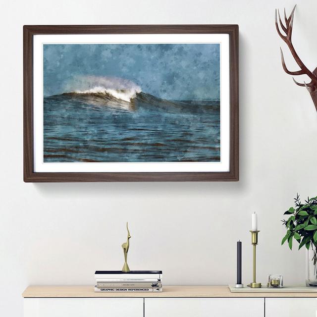 Wave Rising - Picture Frame Painting Print East Urban Home Frame Option: Walnut Framed, Size: 24cm H x 33cm W x 2cm D on Productcaster.