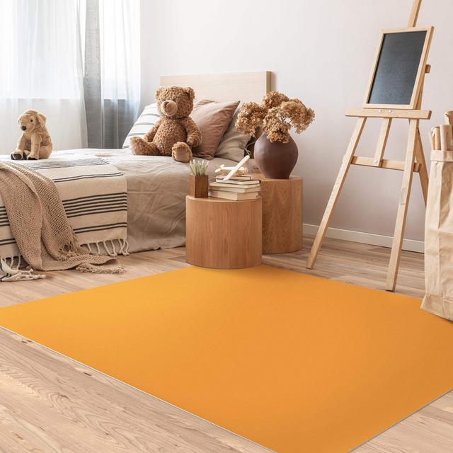 Ahri Monochrome Orange Indoor/Outdoor Rug Symple Stuff Rug Size: Rectangle 45 x 60cm on Productcaster.