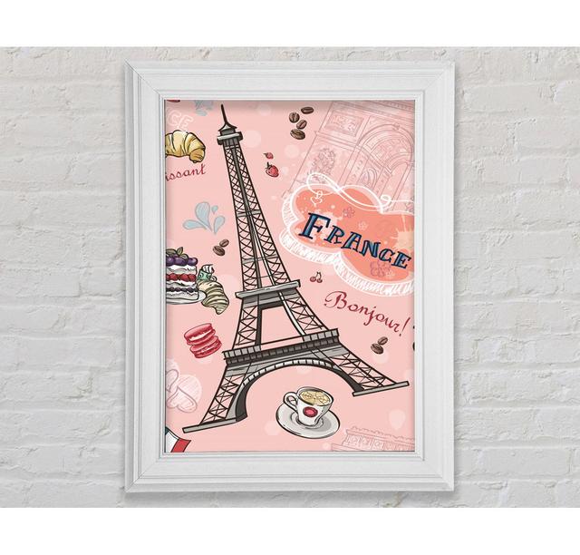 Eiffel Tower Chic 2 Framed Print Fleur De Lis Living Size: 142.2cm H x 84.1cm W x 8cm D on Productcaster.