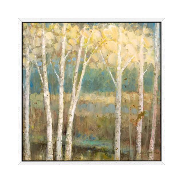 Nature's Palette II by Ruane Manning - Painting on Canvas East Urban Home Format: White Floater Framed, Size: 66.04cm H x 66.04cm W x 3.8cm D on Productcaster.