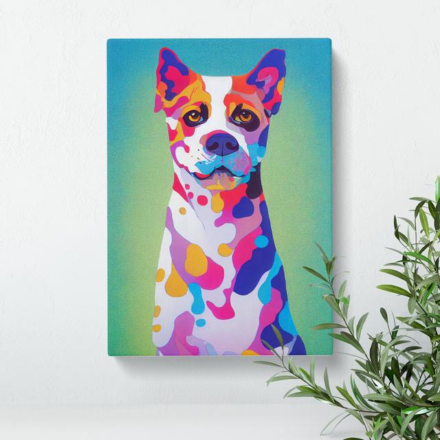 XC1022-1839X Dog Paint Splash No.1 - Wrapped Canvas Graphic Art 17 Stories Size: 60cm H x 40cm W x 3cm D on Productcaster.