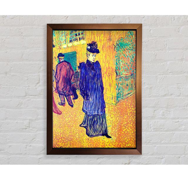 Jane Avril verlässt das Moulin Rouge von Henri De Toulouse-Lautrec - Einzelne Bilderrahmen Kunstdrucke Bright Star Größe: 59,7 cm H x 42 cm B x 3,4 cm on Productcaster.