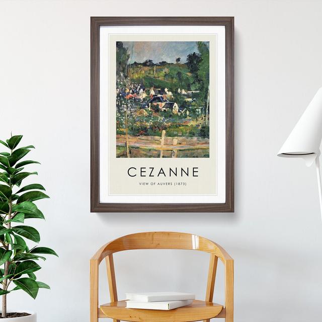 A View of Auvers by Paul Cezanne - Picture Frame Painting East Urban Home Frame Option: Walnut Framed, Size: 48cm H x 36cm W x 2cm D on Productcaster.