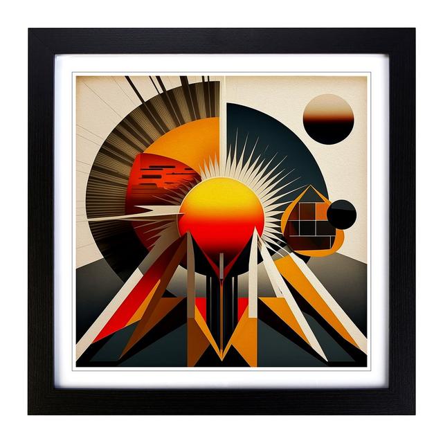 Sun Constructivism - Single Picture Frame Art Prints on Wood Metro Lane Format: Black on Productcaster.