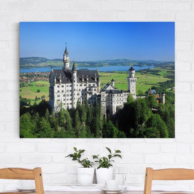 Leinwandbild Neuschwanstein Castle Ebern Designs Größe: 75 cm H x 100 cm B on Productcaster.