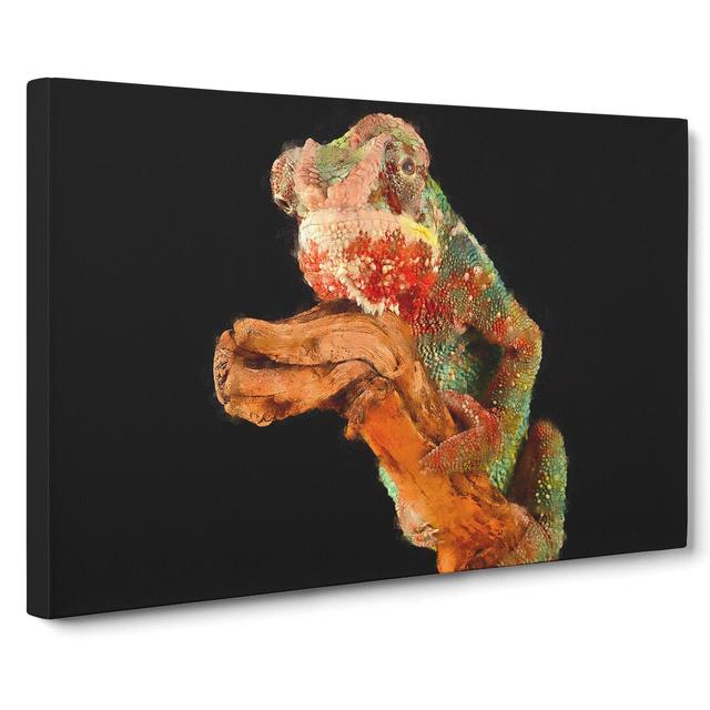 Chameleon - Wrapped Canvas Graphic Art East Urban Home Size: 50cm H x 76cm W x 3cm D on Productcaster.