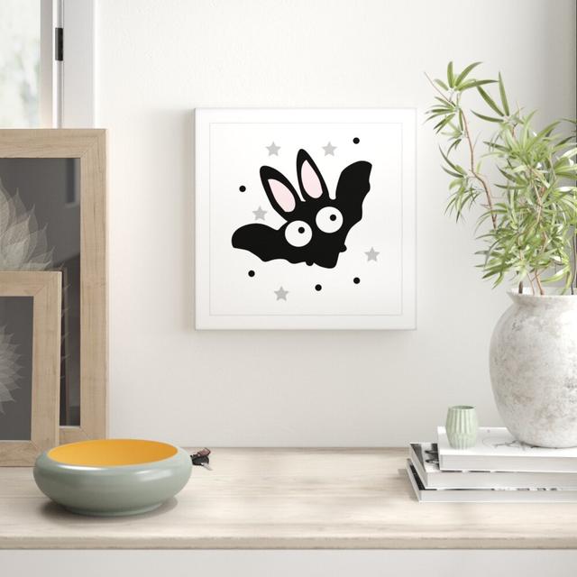 'Black Bunny Bat' by Katarina Snygg Framed Painting Print East Urban Home Size: 51cm H x 51cm W x 3.81cm D on Productcaster.