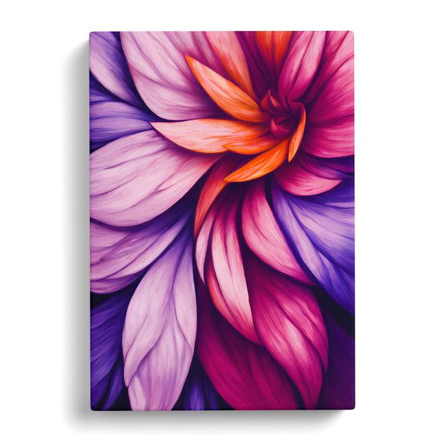 Leesanne Floral Acrylic Vol.2 - Wrapped Canvas Graphic Art Marlow Home Co. Size: 50cm H x 35cm W x 3cm D on Productcaster.