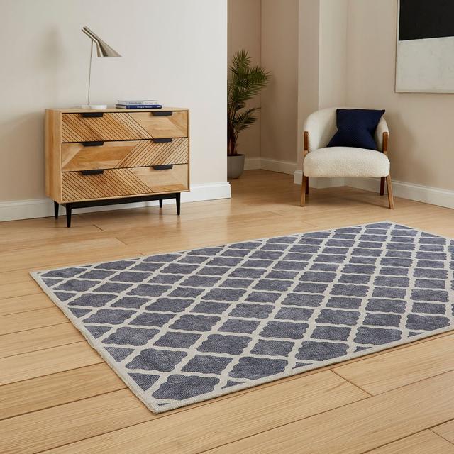 Zaid Machine Woven Blue Area Rug Lark Manor Rug Size: Runner 76 x 230cm on Productcaster.