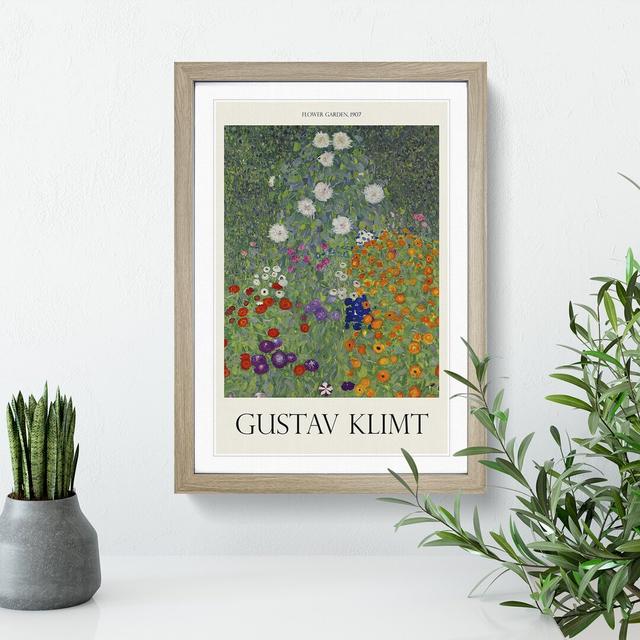 Flower Garden Vol.2 by Gustav Klimt - Single Picture Frame Print East Urban Home Size: 48cm H x 36cm W x 2cm D, Frame Option: Oak Framed on Productcaster.