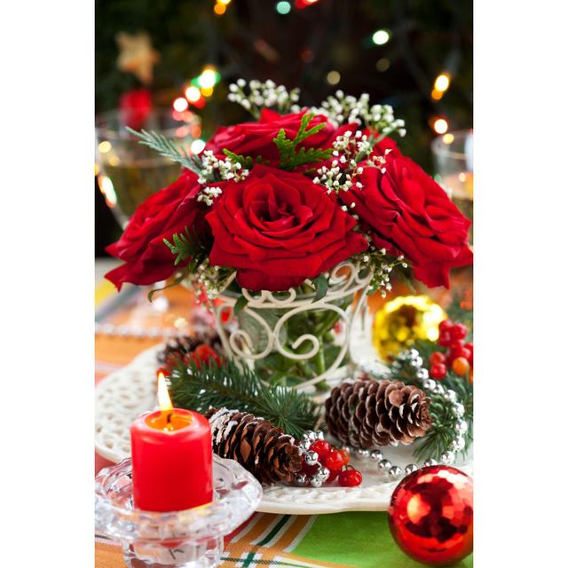 Christmas Arrangement by Sarsmis - Wrapped Canvas Print Latitude Run Size: 30cm H x 20cm W on Productcaster.