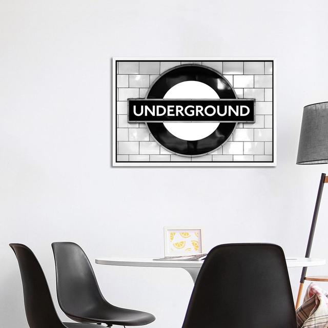 London Underground by Magdalena Martin - Photograph Print on Canvas George Oliver Size: 66.04cm H x 101.6cm W x 3.81cm D, Format: White Framed on Productcaster.