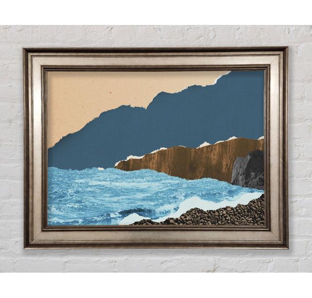 Cut Out Mountain Ocean Framed Print Bright Star Size: 84.1cm H x 142.2cm W on Productcaster.