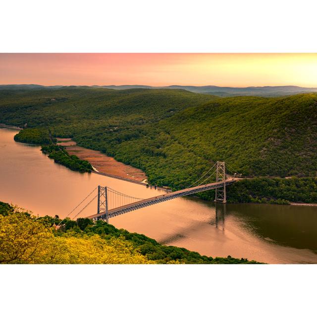 Bear Mountain Bridge by Ultima_Gaina - Wrapped Canvas Photograph 17 Stories Size: 61cm H x 91cm W on Productcaster.