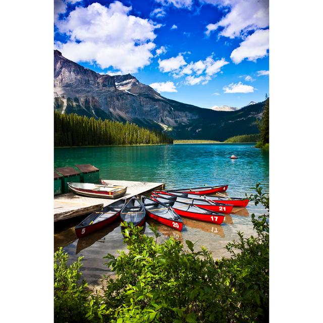 Beautiful Canoes by Rodferris - Wrapped Canvas Photograph Breakwater Bay Size: 46cm H x 30cm W on Productcaster.