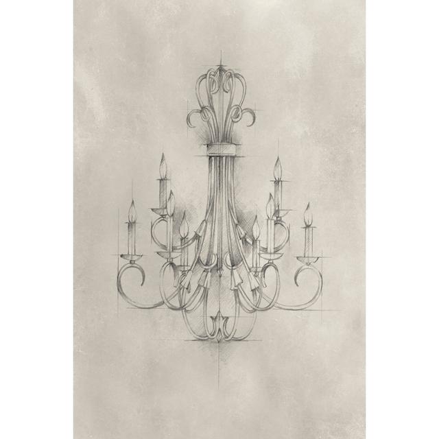 Chandelier Schematic IV Fleur De Lis Living Size: 122cm H x 81cm W x 3.8cm D on Productcaster.