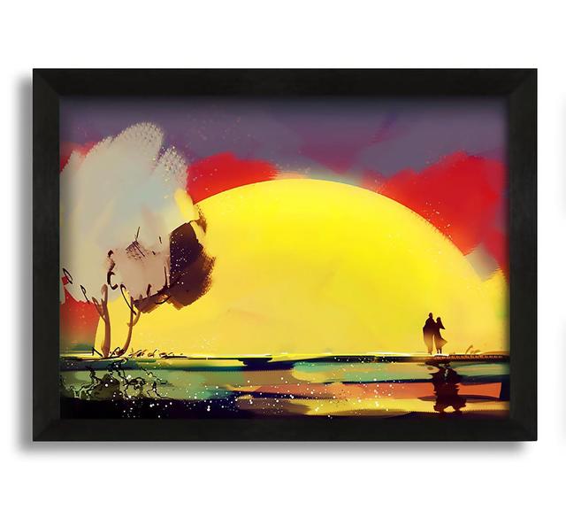 Romantic Sun Blaze - Picture Frame Painting on Canvas Ebern Designs on Productcaster.