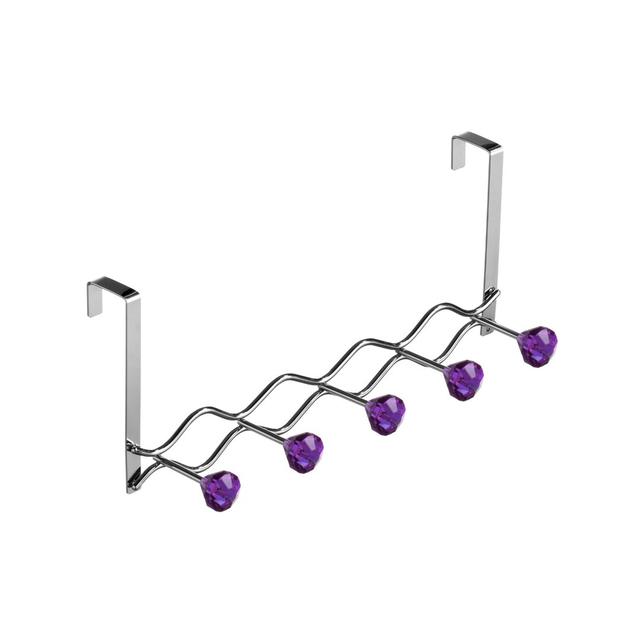 Sylvie Wall Mounted Coat Rack Rosdorf Park Finish: Purple on Productcaster.