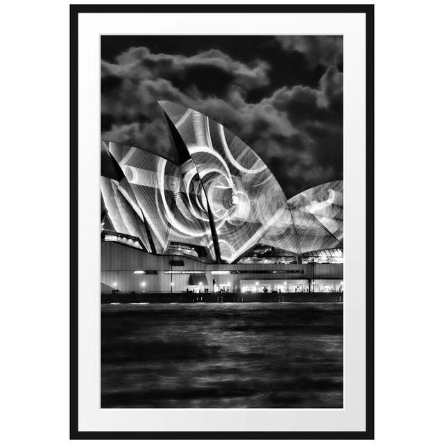 Gerahmtes Poster Sydney Opera House Lichter East Urban Home Größe: 100 cm H x 70 cm B on Productcaster.