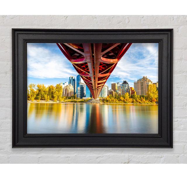 Bridge Over The Water City View - Single Picture Frame Art Prints Ebern Designs Size: 42cm H x 59.7cm W x 8cm D on Productcaster.