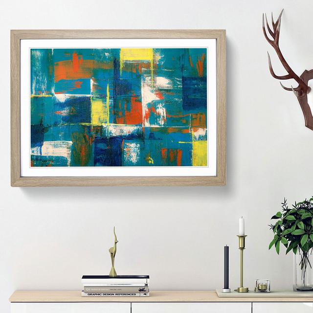 Abstract Art Painting Vol.277 by S.Johnson - Picture Frame Painting Print East Urban Home Frame Option: Oak Framed, Size: 36cm H x 48cm W x 2cm D on Productcaster.