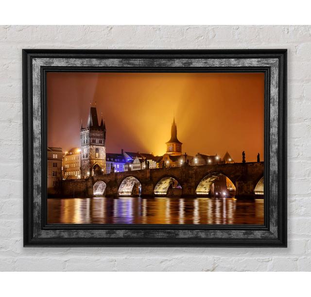 Charles Bridge Over The River Vltava - Single Picture Frame Art Prints Ebern Designs Size: 29.7cm H x 42cm W x 8cm D on Productcaster.