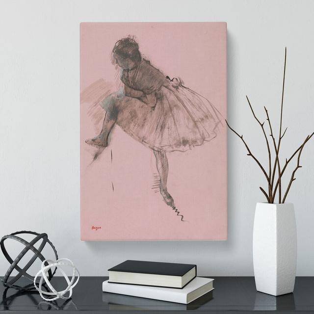 Study Of A Ballet Ballerina Dancer Vol.1 by Edgar Degas - Wrapped Canvas Painting East Urban Home Size: 50cm H x 35cm W x 3cm D on Productcaster.